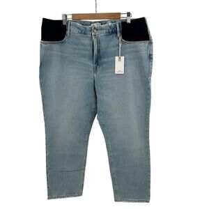 Good American Petite Good Girlfriend Maternity Jeans Size 12/31